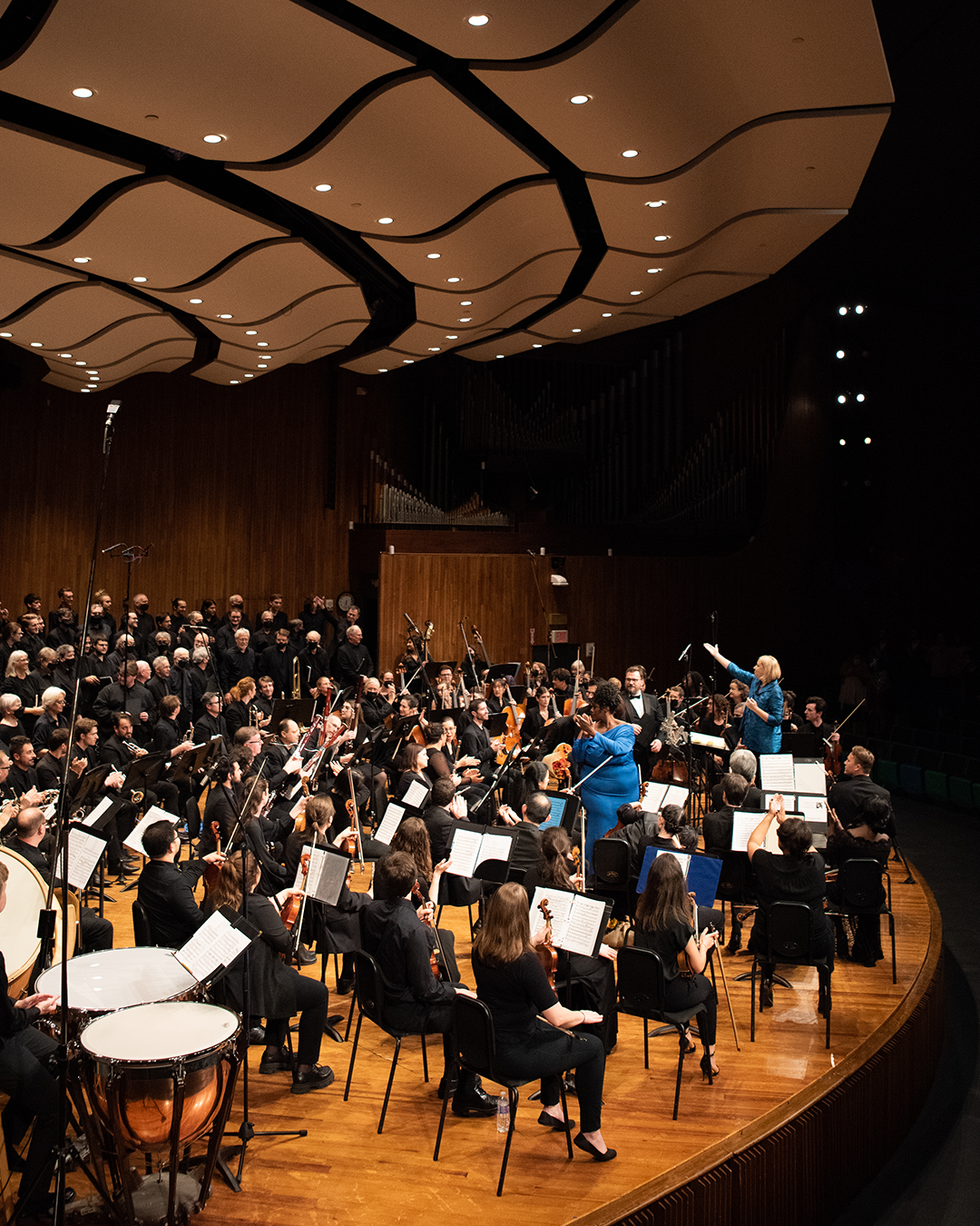 Image consists of a mid-size orchestra